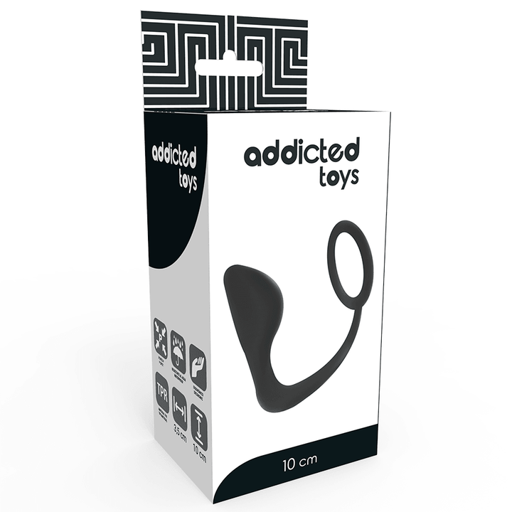 ADDICTED TOYS - ANALPLUG MIT SCHWARZEM PENISRING - INTIM SPACE Online Sexshop