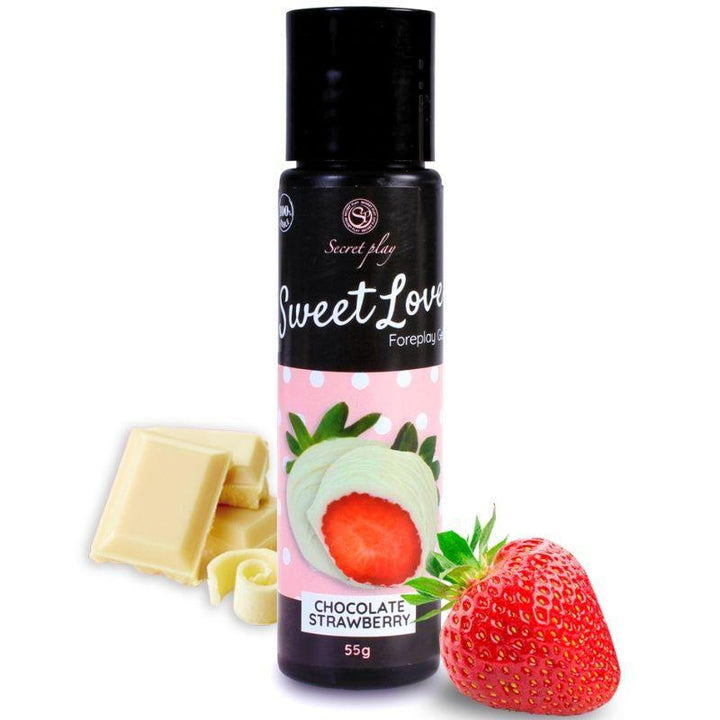 SECRETPLAY - GEL SWEET LOVE ERDBEERE UND WEISSE SCHOKOLADE 60 ML - INTIM SPACE Online Sexshop