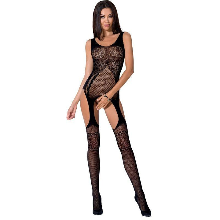 PASSION - WOMAN BS061 SCHWARZER BODYSTOCKING, EINE GRÖSSE - INTIM SPACE Online Sexshop