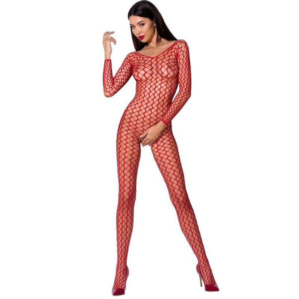 PASSION - WOMAN BS068 ROTER BODYSTOCKING, EINE GRÖSSE - INTIM SPACE Online Sexshop