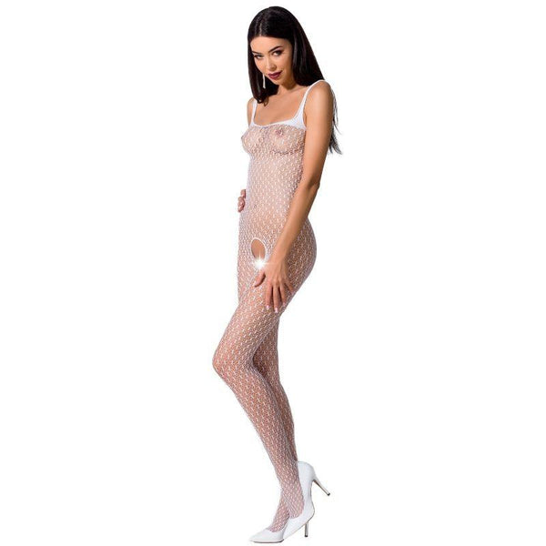 PASSION - WOMAN BS071 WEISSER BODYSTOCKING, EINE GRÖSSE - INTIM SPACE Online Sexshop