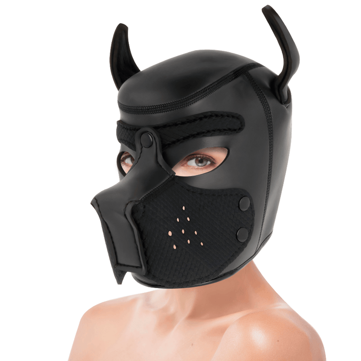 DARKNESS - NEOPREN-HUNDEMASKE MIT ABNEHMBARER MAULE L - INTIM SPACE Online Sexshop