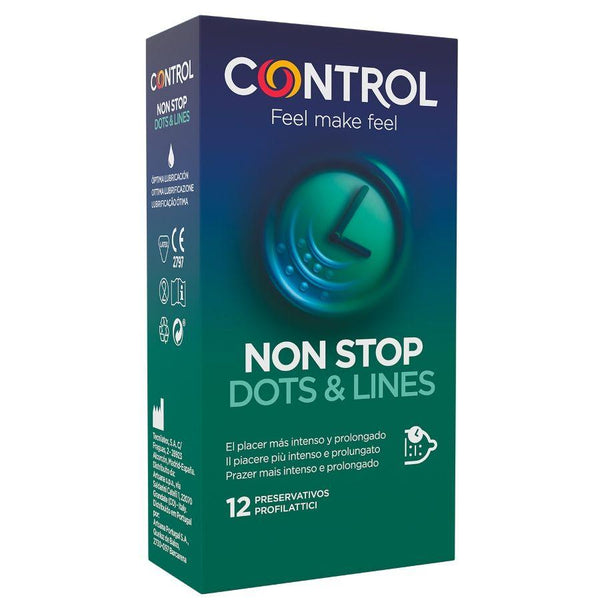 CONTROL - NONSTOP DOTS AND LINES CONDOMS 12 UNITS - INTIM SPACE Online Sexshop