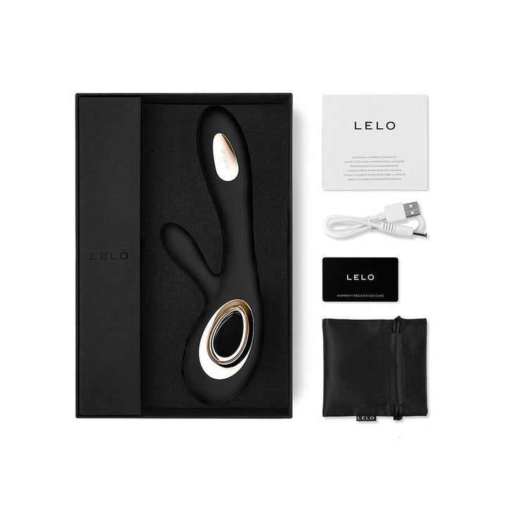 LELO - SORAYA WAVE VIBRATOR KANINCHEN SCHWARZ - INTIM SPACE Online Sexshop