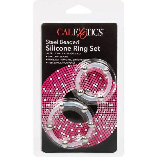 CALEXOTICS - STAHLPERLEN-SILIKONRING-SET - INTIM SPACE Online Sexshop