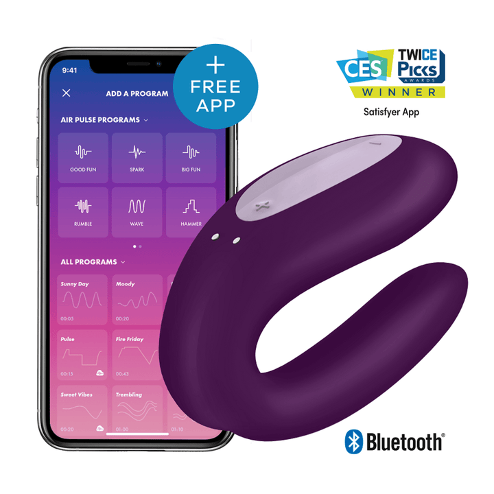 SATISFYER - DOUBLE JOY CON APP LILA - INTIM SPACE Online Sexshop