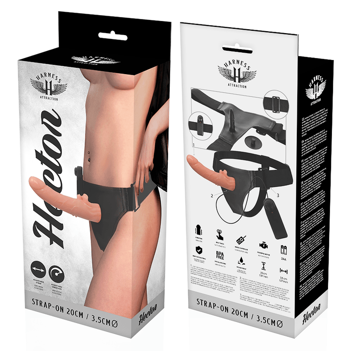 HARNESS ATTRACTION - RNES VIBRATOR HECTOR 20 CM -O- 3.5 CM - INTIM SPACE Online Sexshop