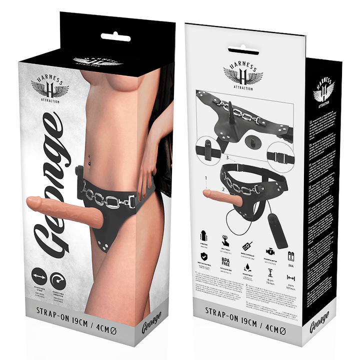 HARNESS ATTRACTION - RNES GEORGE REALISTISCHER VIBRATOR 19 CM -O- - CM - INTIM SPACE Online Sexshop