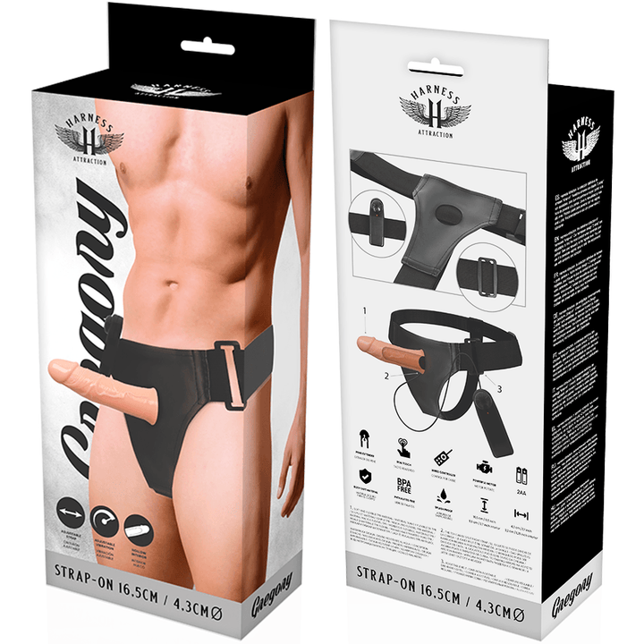 HARNESS ATTRACTION - GREGORY HOLLOW RNES MIT VIBRATOR 16.5 CM -O- 4.3 CM - INTIM SPACE Online Sexshop