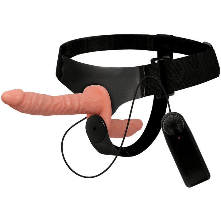 HARNESS ATTRACTION - HARRIS DOUBLE PENETRACI - MIT VIBRATION 18 CM -O- 3.5 CM - INTIM SPACE Online Sexshop