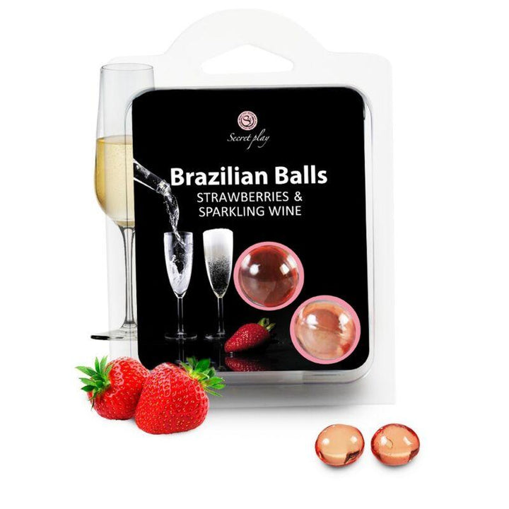 SECRETPLAY - BRASILIANISCHE KUGEL SET ERDBEER UND CHAMPAGNER - INTIM SPACE Online Sexshop