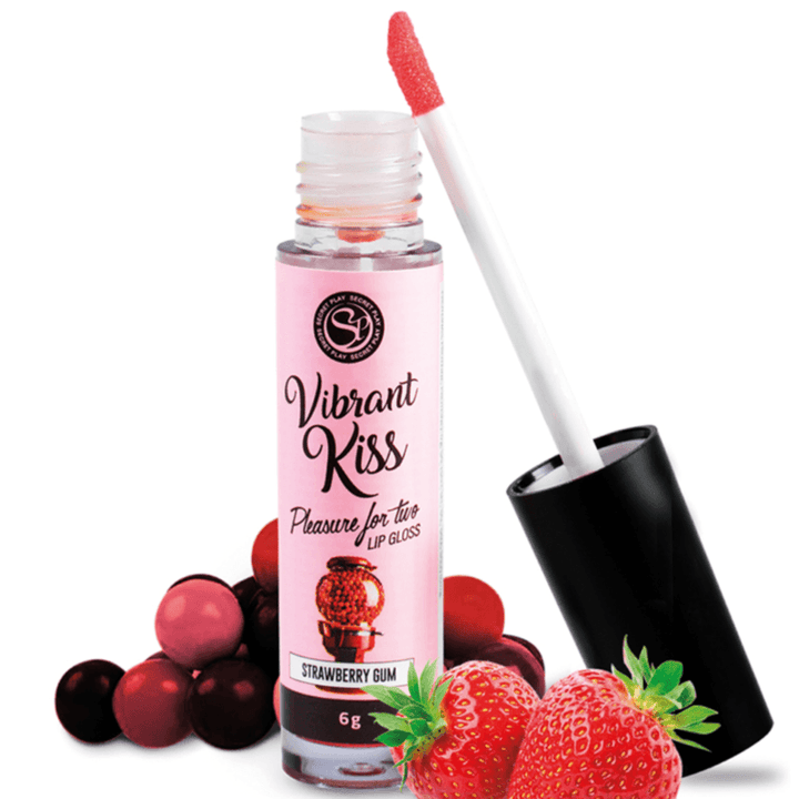 SECRETPLAY - LIP GLOSS VIBRANT KISS STRAWBERRY GUM - INTIM SPACE Online Sexshop