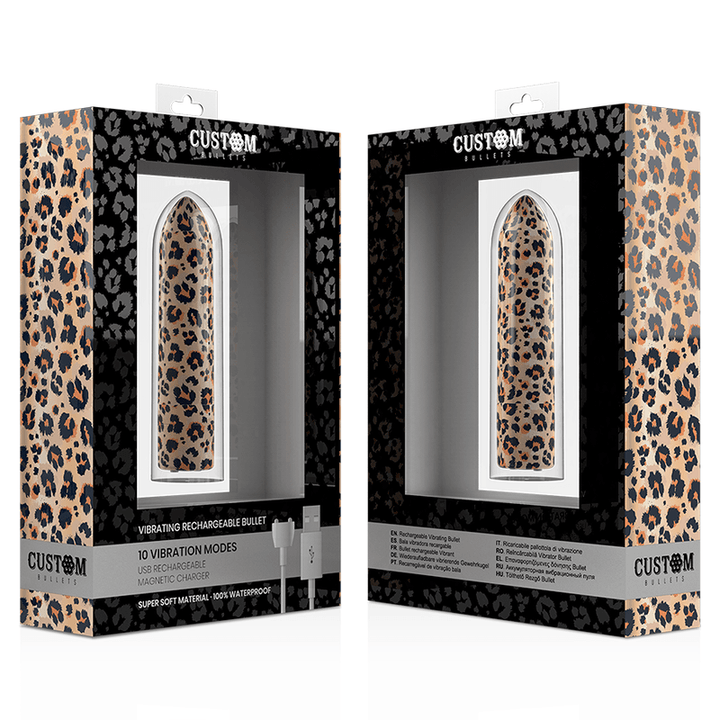 CUSTOM BULLETS - RECHARGEABLE BULLET LEOPARD 10 INTENSITIES - INTIM SPACE Online Sexshop