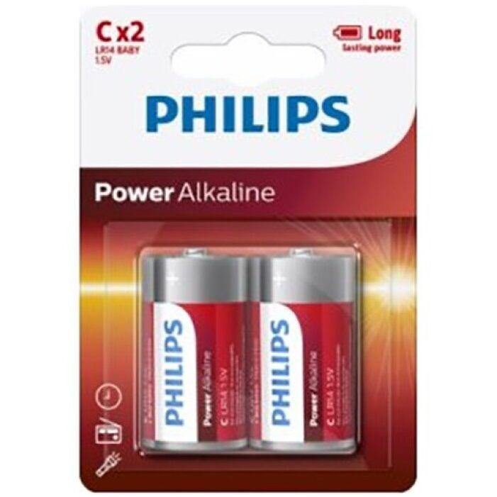 PHILIPS - POWER ALKALINE PILA - LR14 BLISTER - 2 - INTIM SPACE Online Sexshop