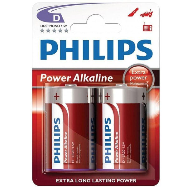 PHILIPS - POWER ALKALINE PILA - LR20 BLISTER - 2 - INTIM SPACE Online Sexshop