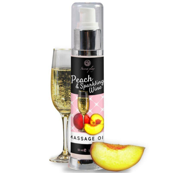 SECRETPLAY - PFIRSICH- UND SEKT-MASSAGEÖL 50 ML - INTIM SPACE Online Sexshop