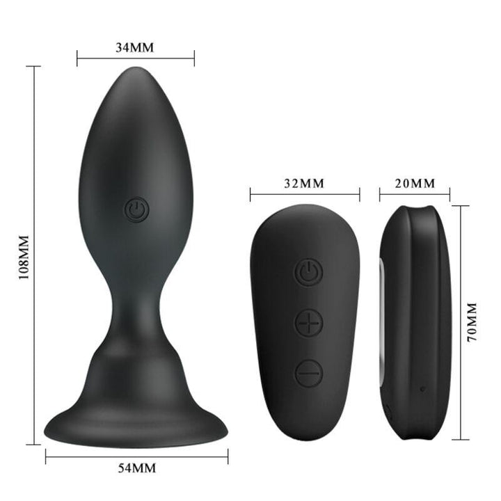 MR PLAY - ANALSTECKER MIT VIBRATION, SCHWARZE FERNBEDIENUNG - INTIM SPACE Online Sexshop