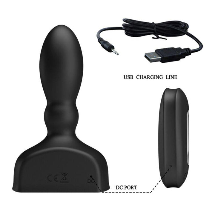 MR PLAY - SCHWARZER AUFBLASBARER ANALSTECKER MIT FERNBEDIENUNG - INTIM SPACE Online Sexshop