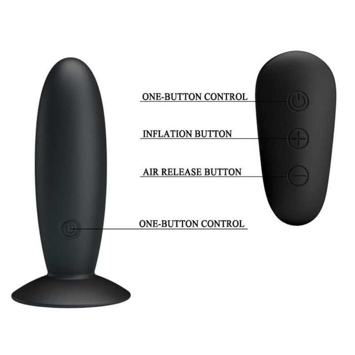 MR PLAY - ANALSTECKER MIT VIBRATION, SCHWARZE FERNBEDIENUNG - INTIM SPACE Online Sexshop