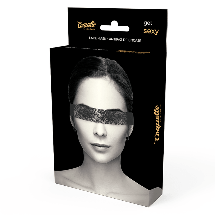 COQUETTE CHIC DESIRE - SCHWARZE SPITZENMASKE MIT BAND - INTIM SPACE Online Sexshop