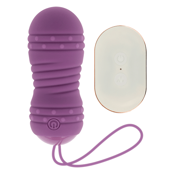 OHMAMA - ROTIERENDES EI MIT FERNBEDIENUNG - MUSTER LILA - INTIM SPACE Online Sexshop