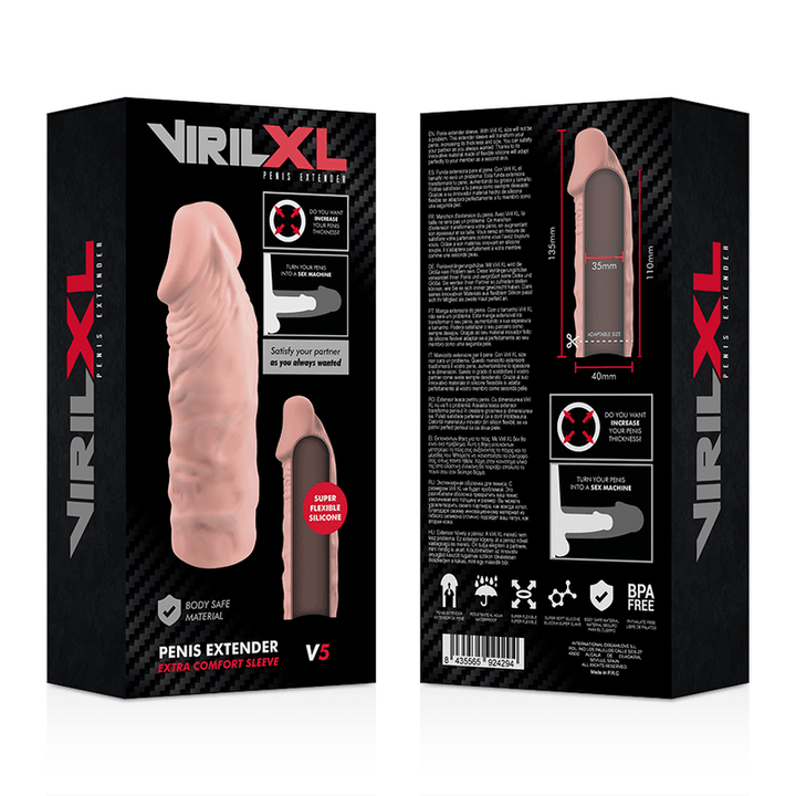 VIRILXL - NATÜRLICHE PENISVERLÄNGERUNG AUS FLÜSSIGEM SILIKON V5 - INTIM SPACE Online Sexshop