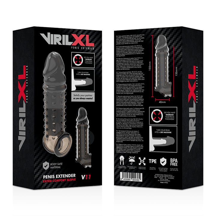 VIRILXL - PENISVERLÄNGERUNG UND HÜLLE V11 SCHWARZ - INTIM SPACE Online Sexshop