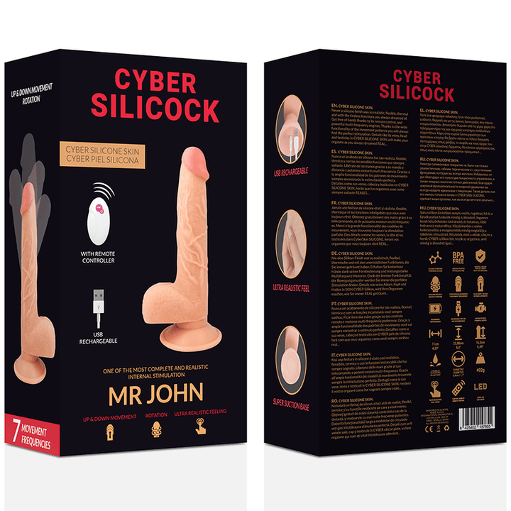 CYBER SILICOCK - FERNBEDIENUNG REALISTISCH MR JOHN 23.88 CM -O- 4.3 CM - INTIM SPACE Online Sexshop