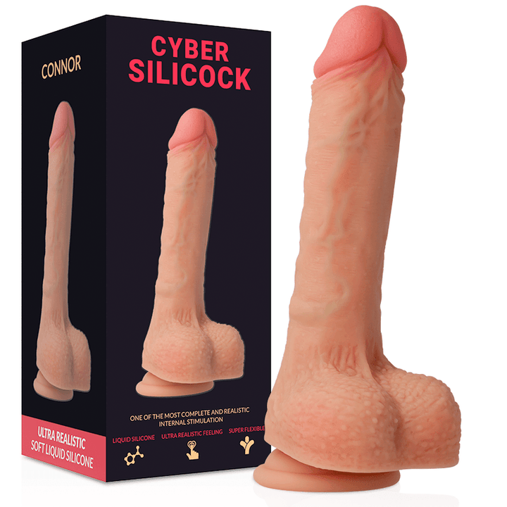 CYBER SILICOCK - CONNOR ULTRA REALISTISCHES. WEICHES FLÜSSIGE SILIKON 20.5 CM -O- 3.7 CM - INTIM SPACE Online Sexshop