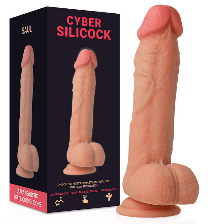 CYBER SILICOCK - SAUL ULTRA REALISTISCHES. WEICHES FLÜSSIGE SILIKON 21 CM -O- 4.2 CM - INTIM SPACE Online Sexshop