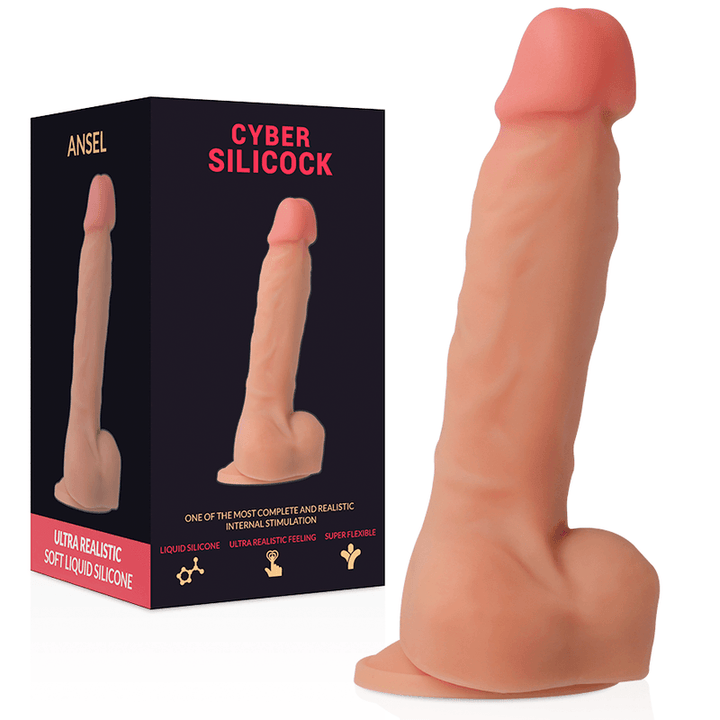 CYBER SILICOCK - ANSEL ULTRA REALISTISCHES. WEICHES FLÜSSIGE SILIKON 15.5 CM -O- 2.9 CM - INTIM SPACE Online Sexshop