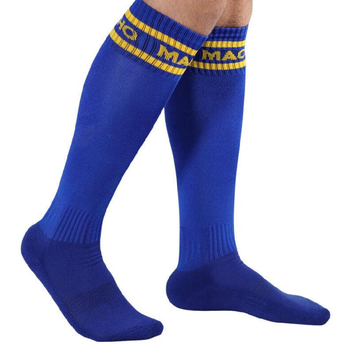 MACHO - LANGE SOCKEN, EINE GRÖSSE, BLAU - INTIM SPACE Online Sexshop