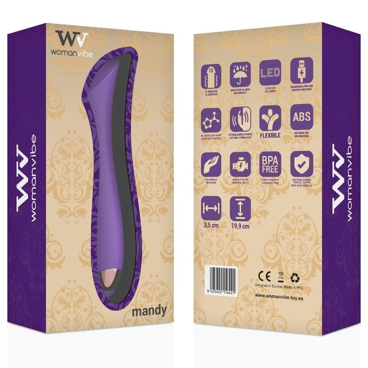 WOMANVIBE - MANDY "K" PUNKT SILIKON AUFLADBARER VIBRATOR - INTIM SPACE Online Sexshop