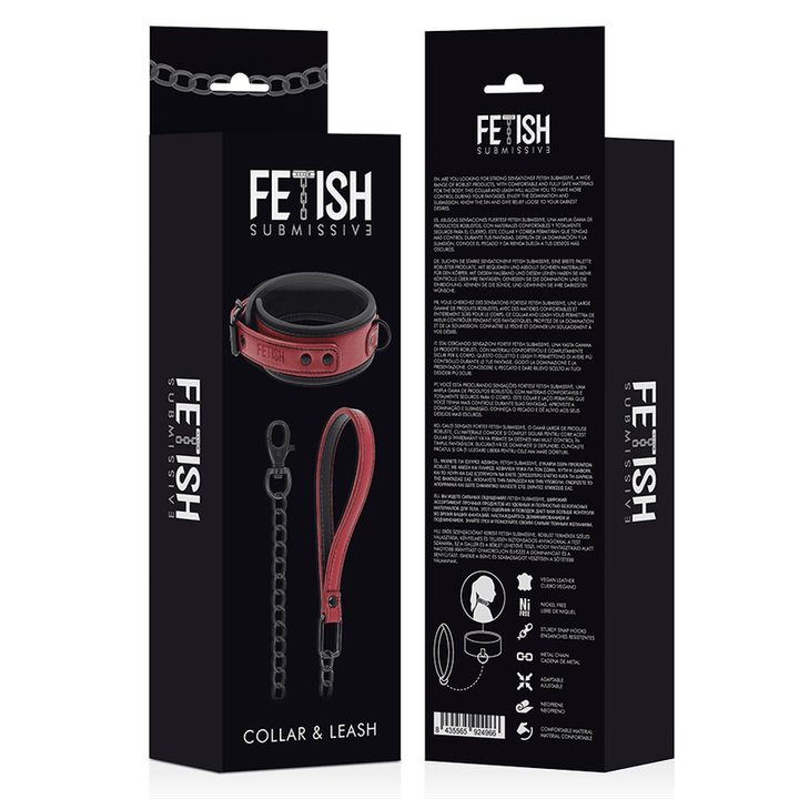 FETISH SUBMISSIVE DARK ROOM - KETTENHALSKETTE MIT NEOPRENFUTTER - INTIM SPACE Online Sexshop