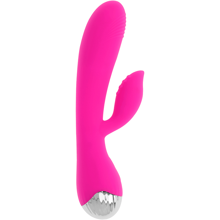 OHMAMA - WIEDERAUFLADBARER VIBRATOR MIT KANINCHEN 10 VIBRATIONSMODI 19 CM - INTIM SPACE Online Sexshop