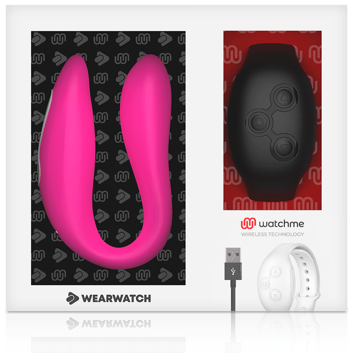 WEARWATCH - WATCHME DUAL TECHNOLOGY VIBRATOR FUCHSIA/AZABACHE - INTIM SPACE Online Sexshop