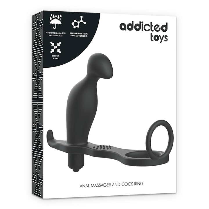 ADDICTED TOYS - ANALPLUG MIT SCHWARZEM SILIKONRING 12 CM - INTIM SPACE Online Sexshop