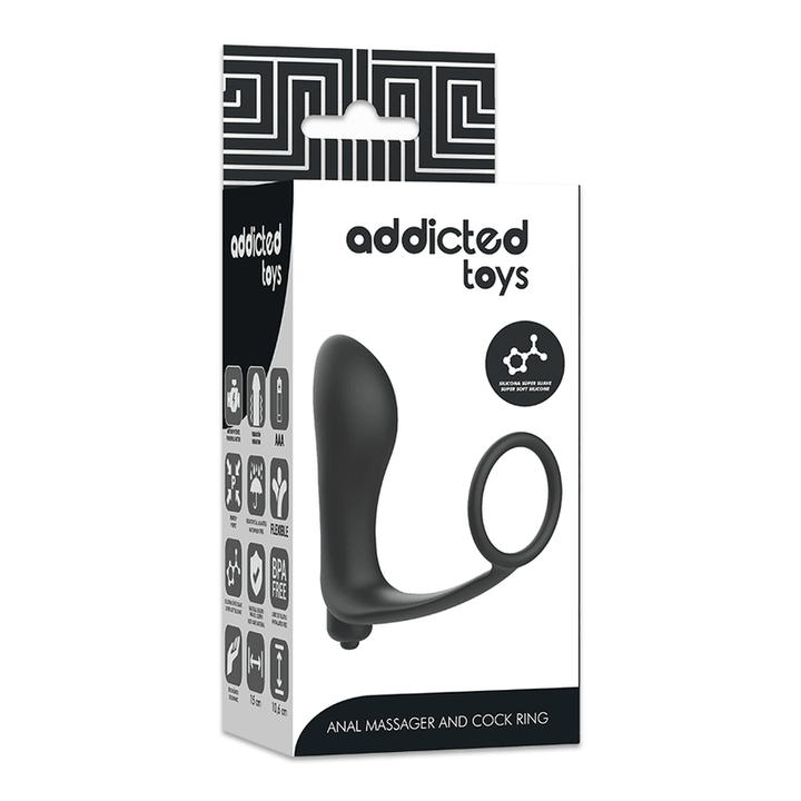 ADDICTED TOYS - VIBRATORISCHER ANALPLUG MIT PENISRING - INTIM SPACE Online Sexshop