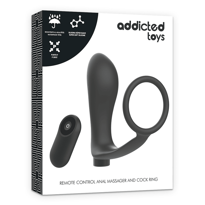 ADDICTED TOYS - PENISRING MIT FERNBEDIENUNG ANALPLUG SCHWARZ WIEDERAUFLADBAR - INTIM SPACE Online Sexshop